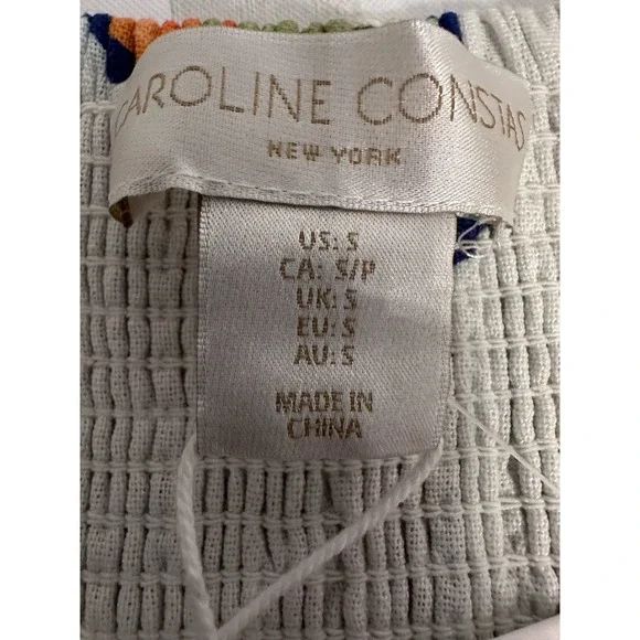 Tuckernucks CAROLINE CONSTAS Linen Blend French Themed Maxi Dress Vacation S NWT - Picture 8 of 9